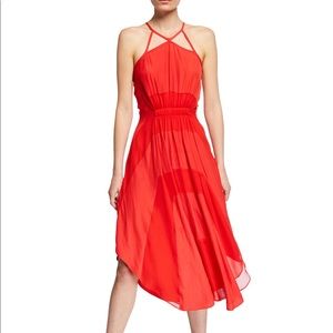 Ramy Brook Amara Two-Tone Halter A-Line Dress